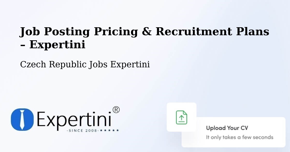 Job Posting Pricing & Recruitment Plans – Soběslav - Soběslav, Czech Republic Jobs Expertini